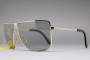 LUX DE MOREZ LUXSOL Biker Sunglasses Silver / L.Grey 64-8