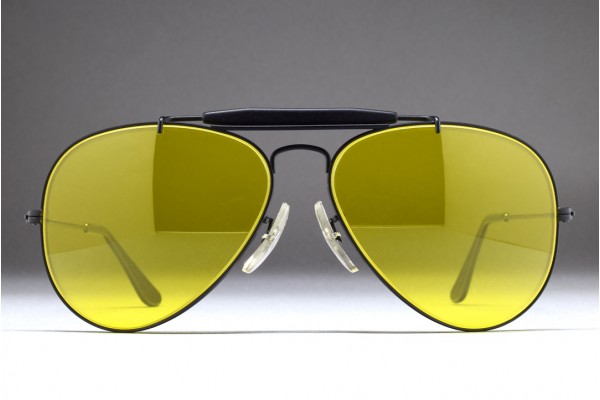 B&L Ray-Ban USA Black Outdoorsman I (58-14) Matte Black / Yellow B&L Ray-Ban USA Black Outdoorsman I (58-14) Matte Black / Yellow