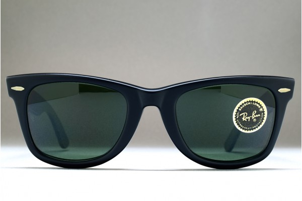 B&L Ray-Ban USA Wayfarer (50-22) Ebony Matte - G-15 / USA B&L Ray-Ban USA Wayfarer (50-22) Ebony Matte - G-15 / USA