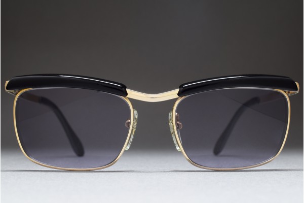 Bausch & Lomb Mod 227 1/20 12K Gold Filled (50-16) Browline West Germany (Gold / Grey) Bausch & Lomb Mod 227 1/20 12K Gold Filled (50-16) Browline West Germany (Gold / Grey)