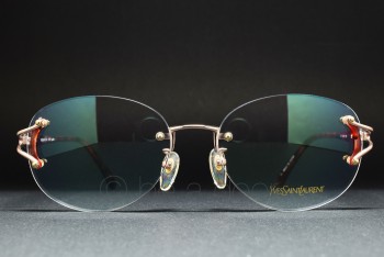 1990s Yves Saint Laurent 30-0076 (56-17) Titanium / JAPAN